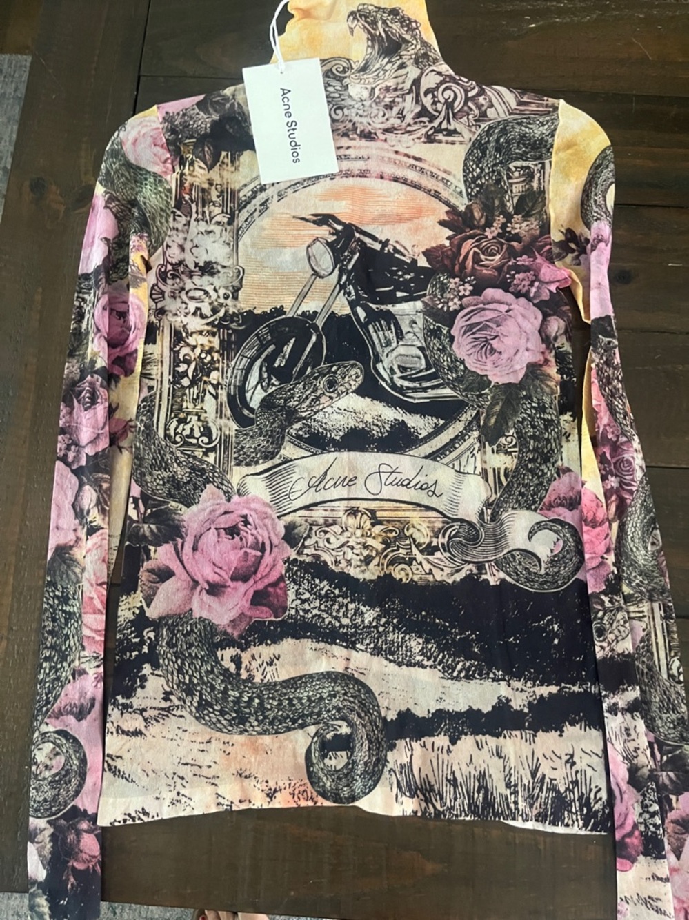 Acne Studios Denise Moto Frame Semi Sheer Top - Picture 6 of 17
